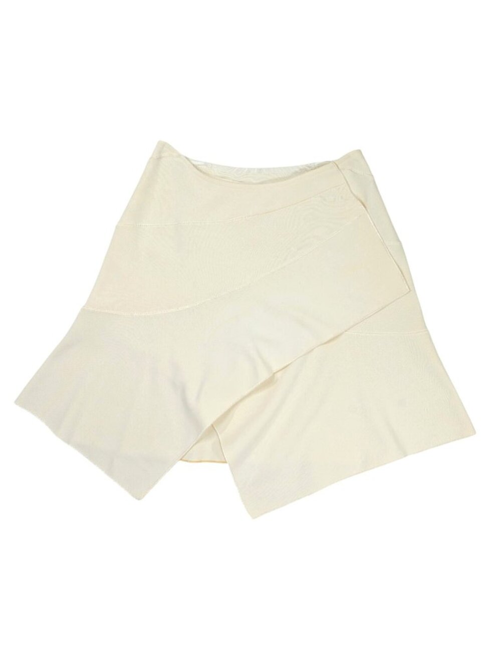 ALAIA Asymmetrical Mini Skirt in Ivory